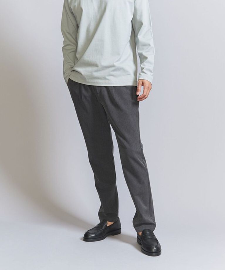 BEAUTY&YOUTH UNITED ARROWS「TR ピンヘッド  1プリーツ イージー パンツ ‐タテ・ヨコストレッチ‐」|チノ|