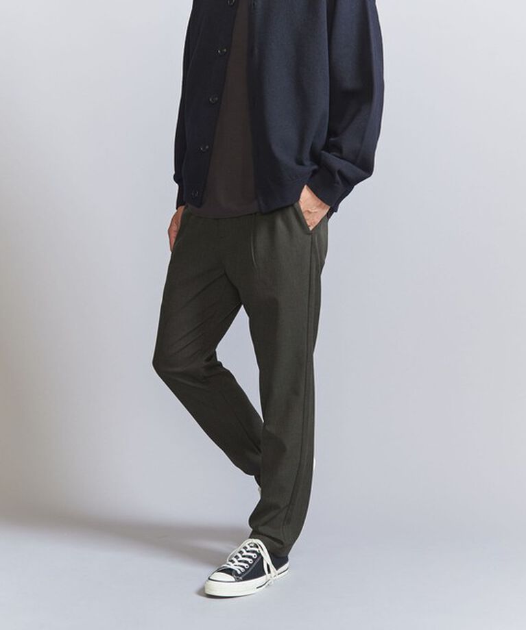 BEAUTY&YOUTH UNITED ARROWS「TR ピンヘッド  1プリーツ イージー パンツ ‐タテ・ヨコストレッチ‐」|チノ|