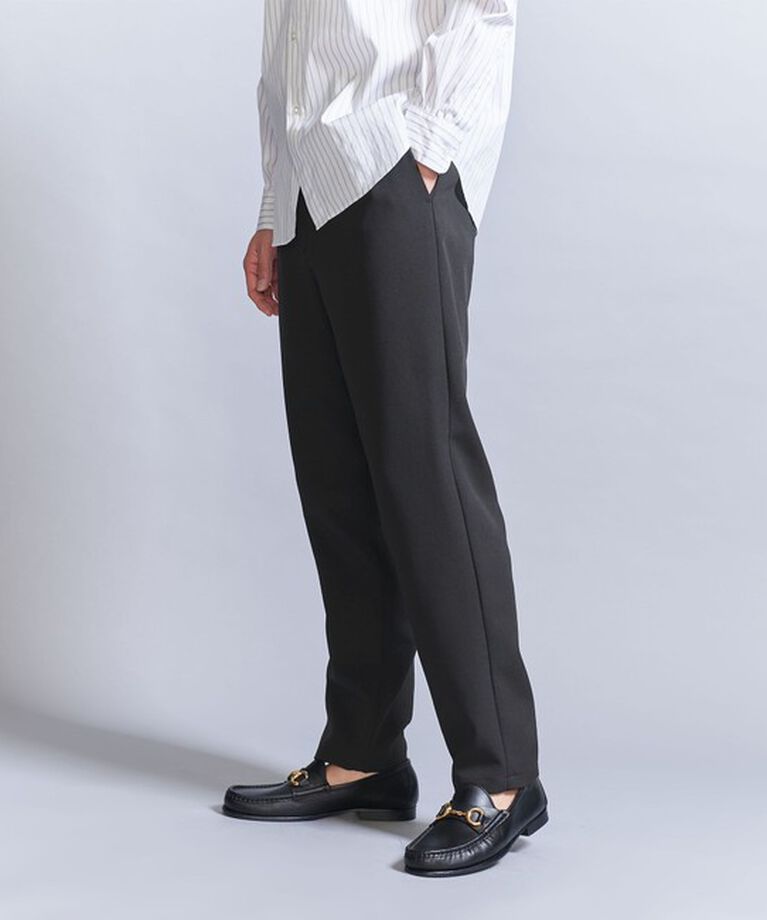 BEAUTY&YOUTH UNITED ARROWS「TORAY WLZ 1プリーツ テーパードパンツ ‐セットアップ対応‐」|チノ|BLACK