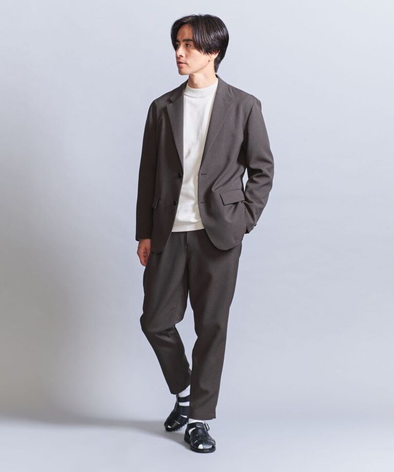 BEAUTY&YOUTH UNITED ARROWS「TORAY WLZ 1プリーツ テーパードパンツ ‐セットアップ対応‐」|チノ|