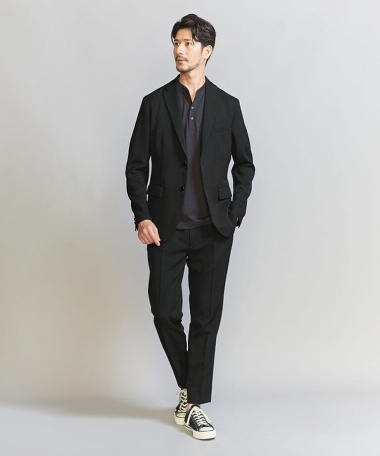 BEAUTY&YOUTH UNITED ARROWS「【WEB限定 WARDROBE SMART】LANATEC セットアップ/背抜きジャケット＆イージーパンツ」|スーツ|BLACK