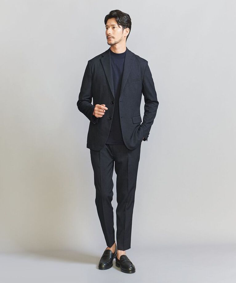 BEAUTY&YOUTH UNITED ARROWS「【WEB限定 WARDROBE SMART】LANATEC セットアップ/背抜きジャケット＆イージーパンツ」|スーツ|NAVY