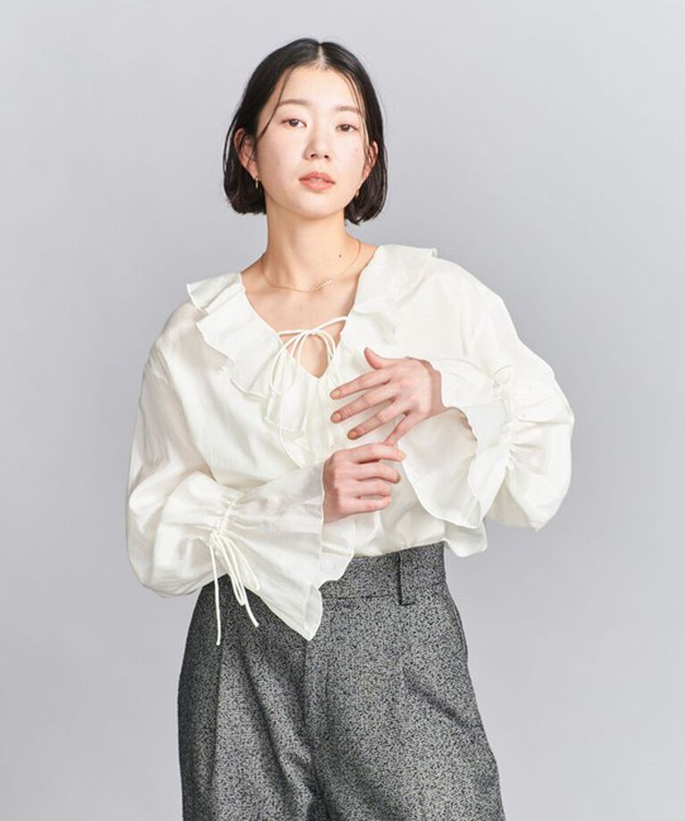 BEAUTY&YOUTH UNITED ARROWS「レーヨンコットンローン ラッフルシャツ」|シャツ・ブラウス|