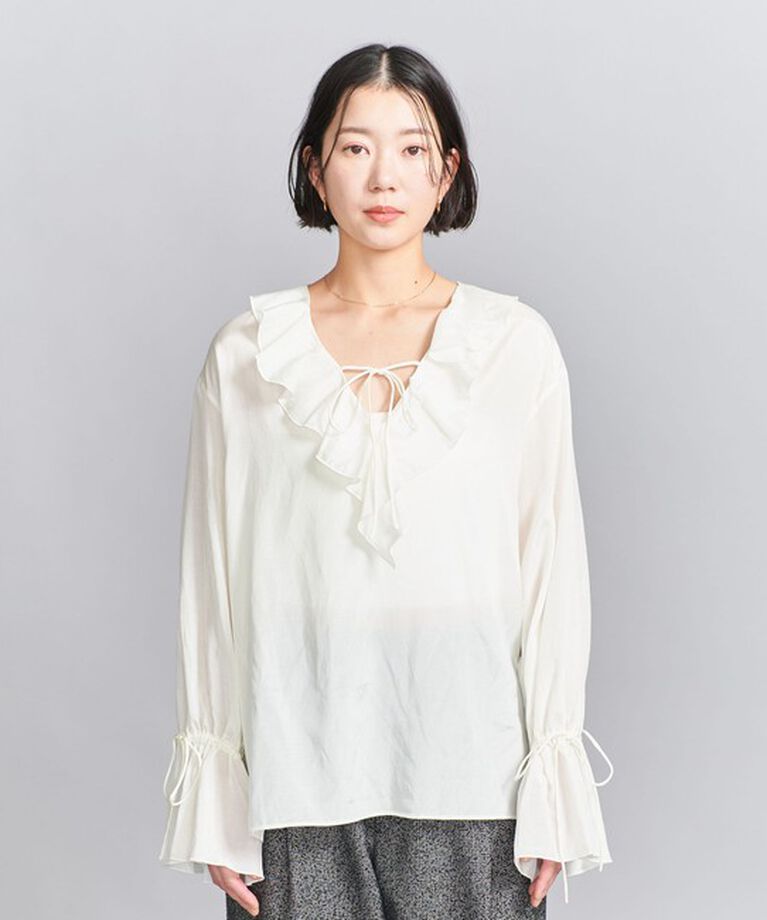 BEAUTY&YOUTH UNITED ARROWS「レーヨンコットンローン ラッフルシャツ」|シャツ・ブラウス|
