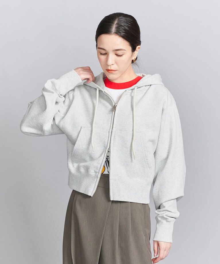 BEAUTY&YOUTH UNITED ARROWS「コットン ショートフロントジップパーカ」|カーディガン|