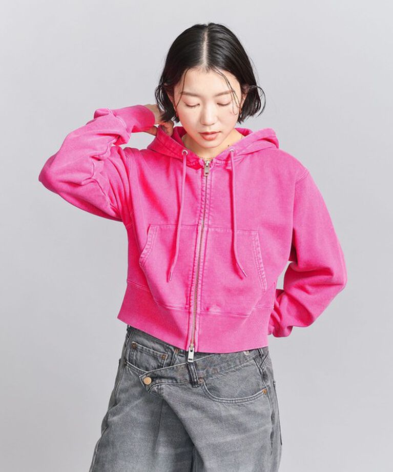 BEAUTY&YOUTH UNITED ARROWS「コットン ショートフロントジップパーカ」|カーディガン|
