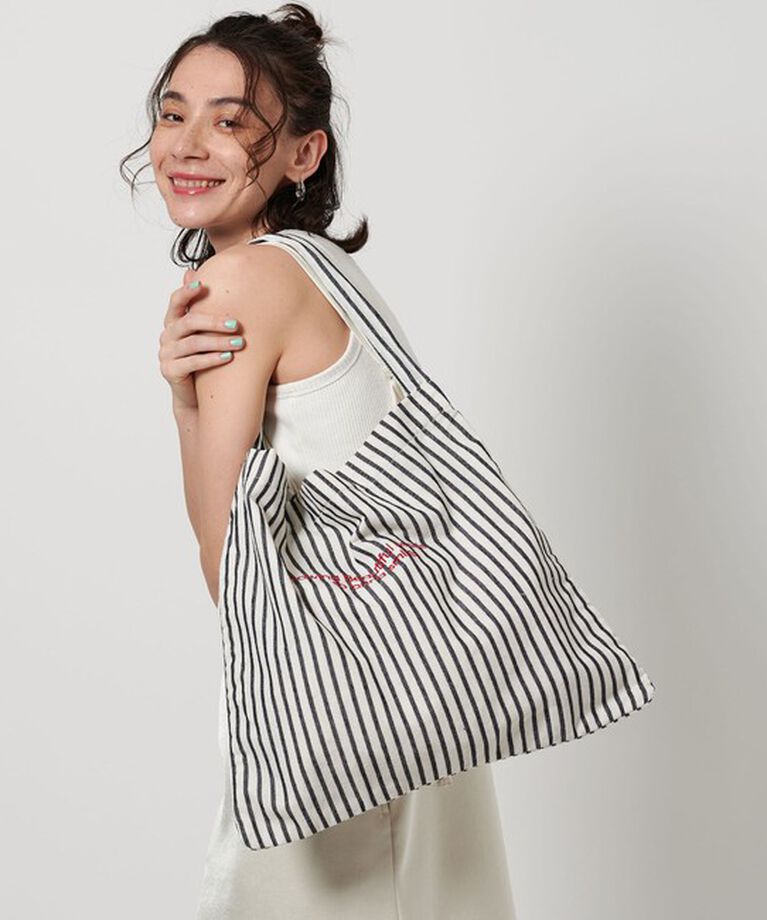 BEAUTY&YOUTH UNITED ARROWS「【別注】＜beej＞ストライプ エンブロイダリー ショルダーバッグ」|ショルダー・メッセンジャー|WHITE