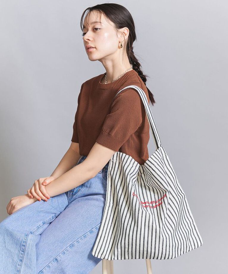 BEAUTY&YOUTH UNITED ARROWS「【別注】＜beej＞ストライプ エンブロイダリー ショルダーバッグ」|ショルダー・メッセンジャー|