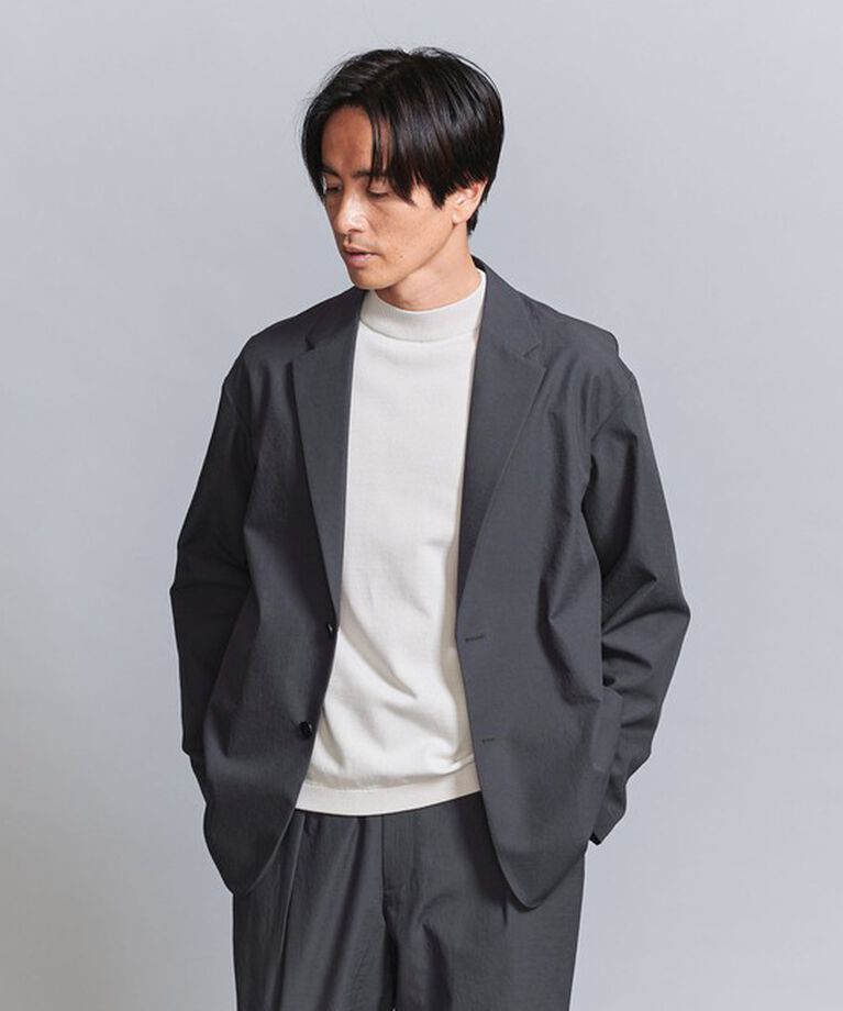BEAUTY&YOUTH UNITED ARROWS「KOMATSU PACK 2ボタン リラックスシルエット ジャケット -セットアップ対応 撥水機能-」|テーラードジャケット|DK.GRAY