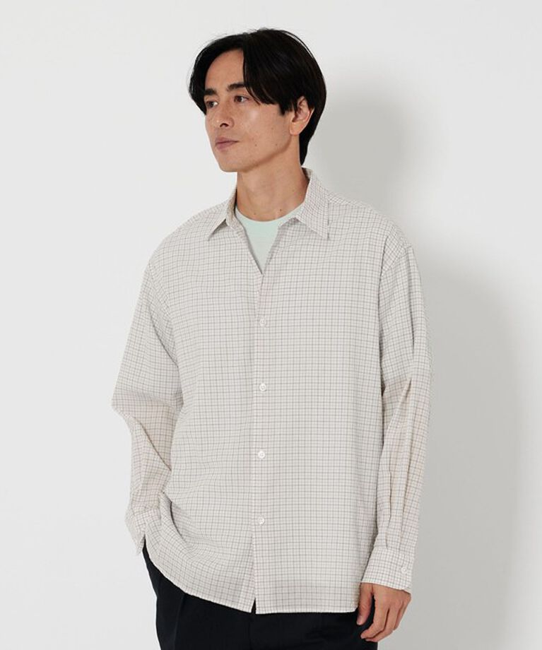 BEAUTY&YOUTH UNITED ARROWS「シャーリング チェック レギュラー グランデシャツ」|シャツ・ブラウス|