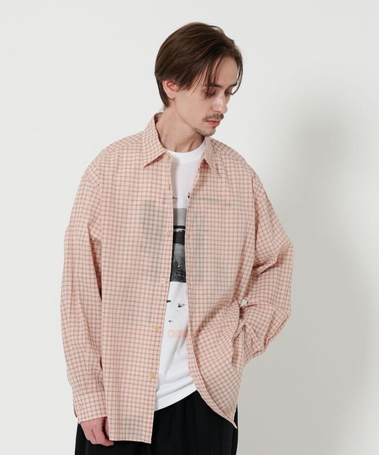 BEAUTY&YOUTH UNITED ARROWS「シャーリング チェック レギュラー グランデシャツ」|シャツ・ブラウス|