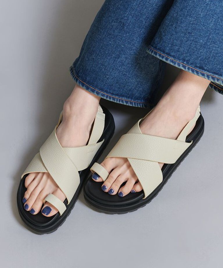 BEAUTY&YOUTH UNITED ARROWS「ビッグクロス バックストラップ サンダル」|サンダル|OFF WHITE