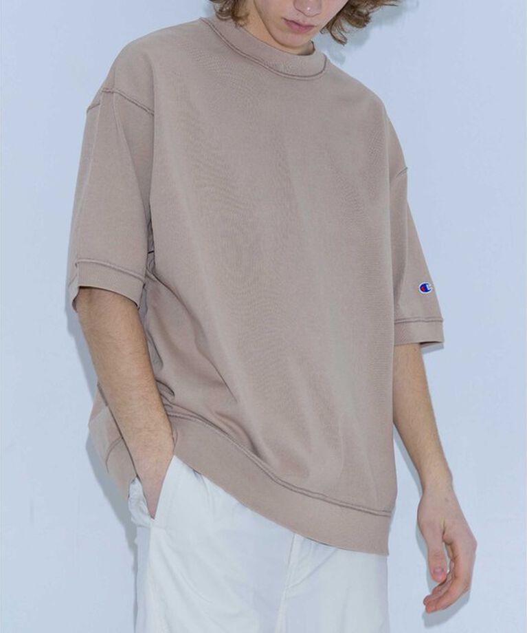 MONKEY TIME「＜Champion × monkey time＞ ピグメント リブ Tシャツ」|Tシャツ・カットソー|BEIGE
