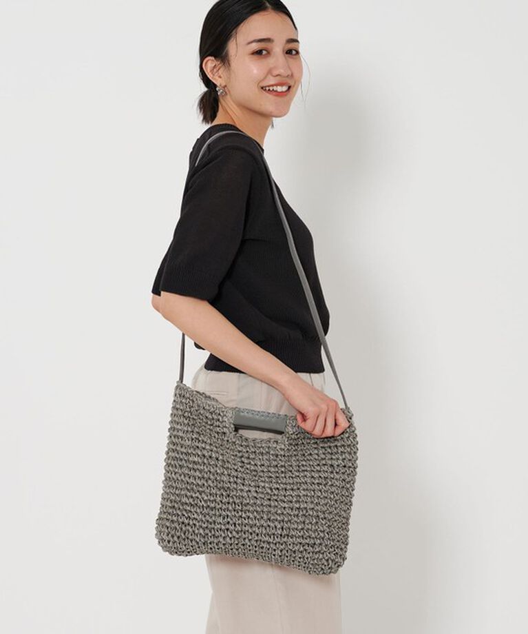 BEAUTY&YOUTH UNITED ARROWS「ペーパースクエア ショルダーバッグ -2WAY-」|かごバッグ|