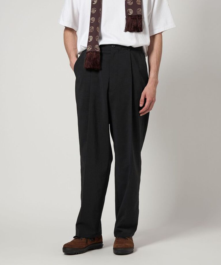 STEVEN ALAN「＜Steven Alan＞ RENULNN アウト ワンプリーツ スラックス」|スラックス|BLACK