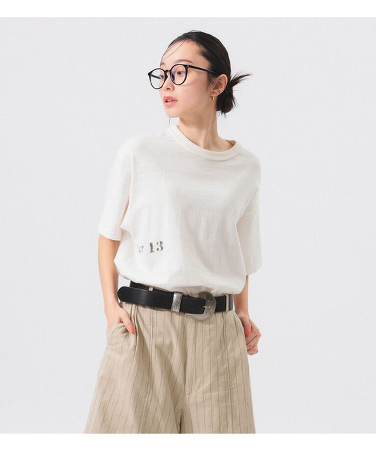 BEAMSBOY「WAREHOUSE & CO. / 別注 ステンシル13 Tシャツ」|Tシャツ・カットソー|WHITE