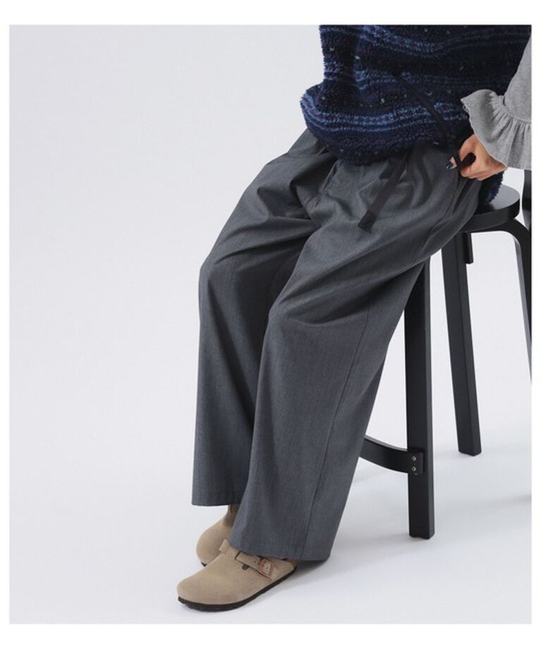 BEAMSBOY「Gramicci × BEAMS BOY / 別注 2プリーツ ワイド スラックス」|チノ|