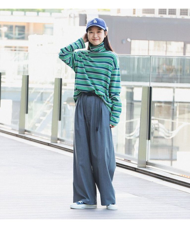 BEAMSBOY「Gramicci × BEAMS BOY / 別注 2プリーツ ワイド スラックス」|チノ|