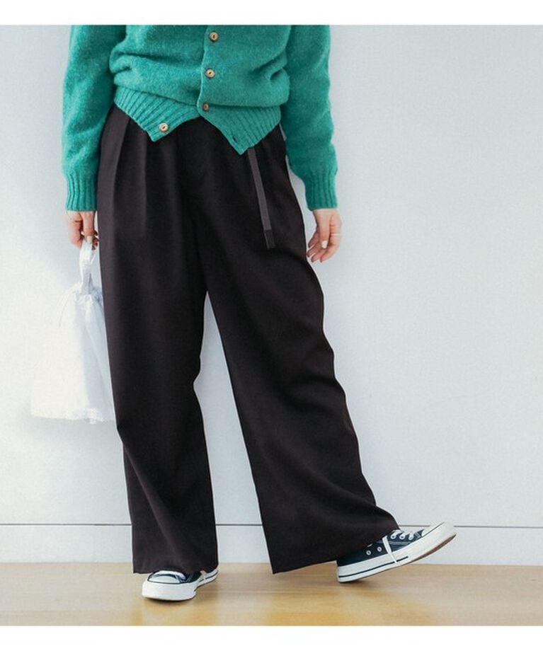 BEAMSBOY「Gramicci × BEAMS BOY / 別注 2プリーツ ワイド スラックス」|チノ|