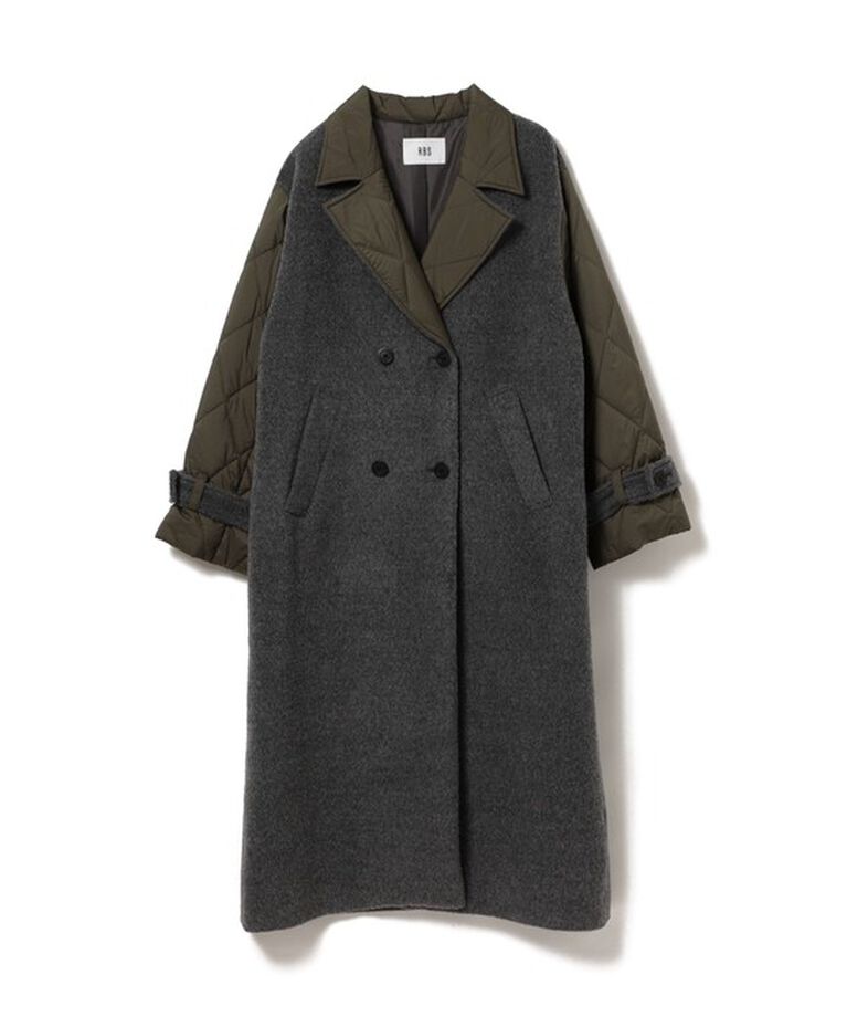 Ray BEAMS 「RBS / キルティング キリカエ コート」|ダッフルコート|GREY