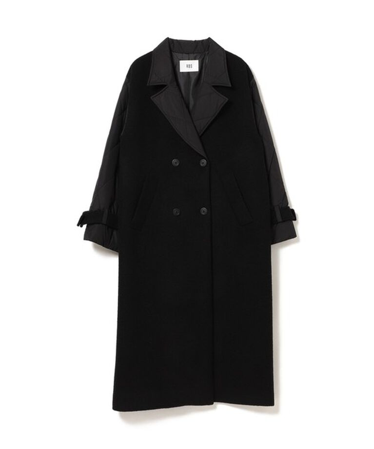 Ray BEAMS 「RBS / キルティング キリカエ コート」|ダッフルコート|BLACK