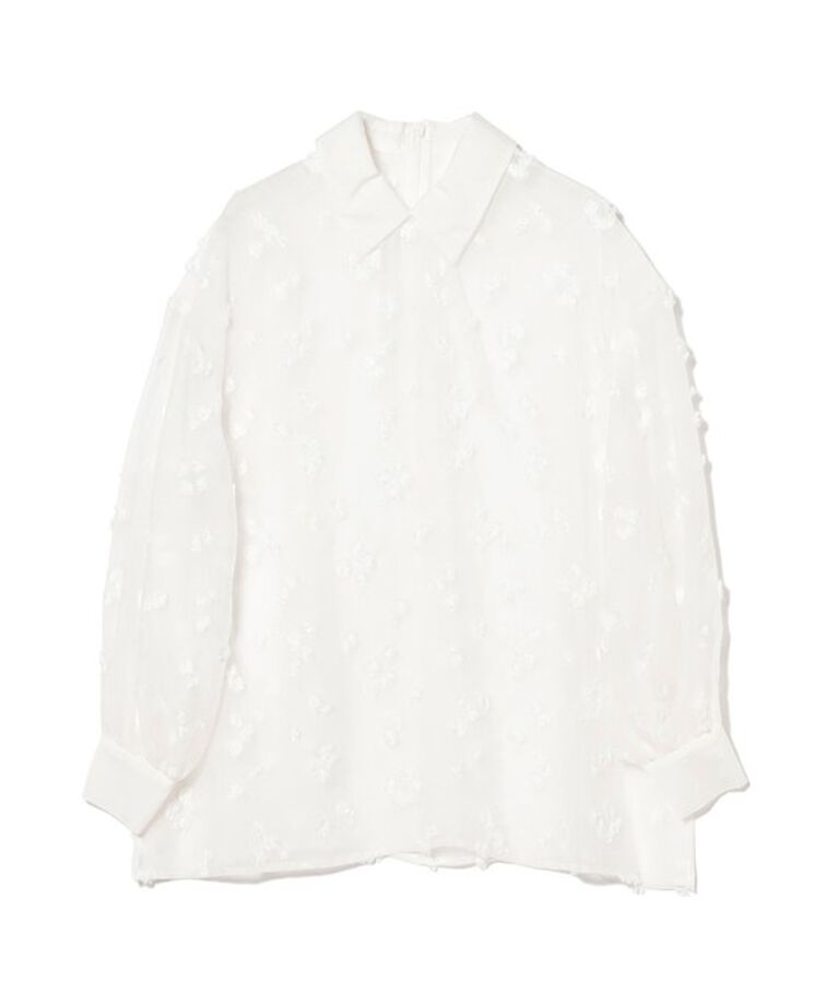 Demi-Luxe BEAMS 「シアーカット ジャガード ブラウス」|シャツ・ブラウス|