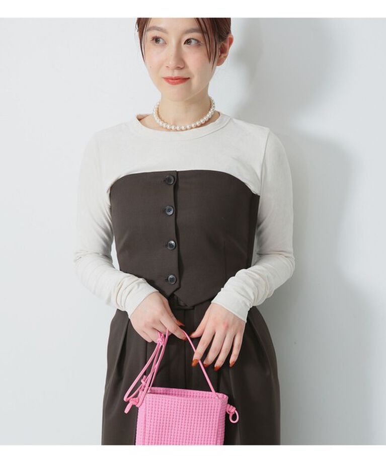Demi-Luxe BEAMS 「ポリエステル ウール ツイル ビスチェ」|シャツ・ブラウス|