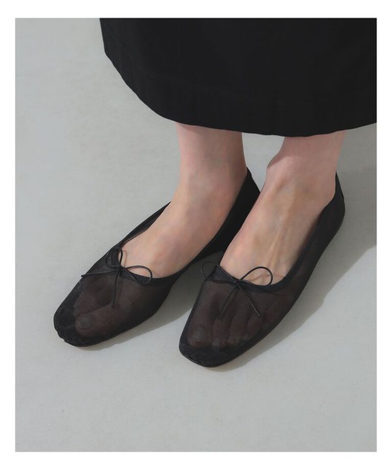 Demi-Luxe BEAMS 「SPELTA / IMMA メッシュ バレエシューズ」|スニーカー|BLACK