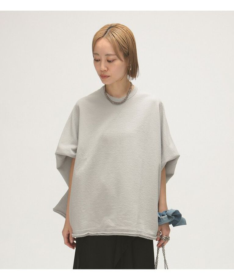 BEAMSBOY「maturely / ヘム カットオフ ポンチョ ジャージー」|Tシャツ・カットソー|