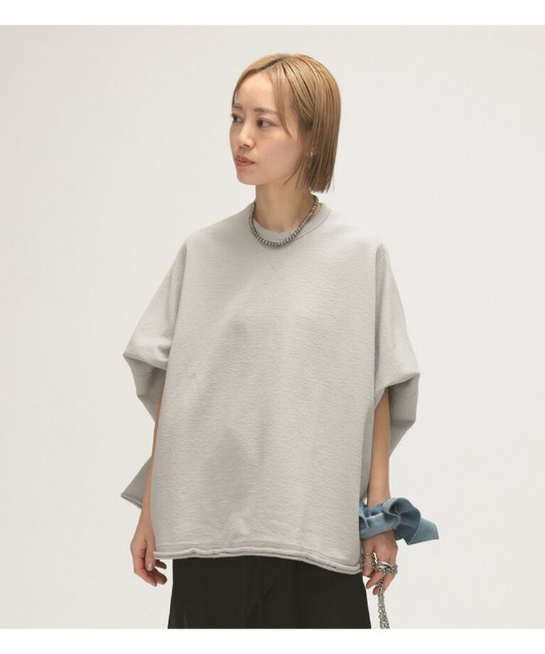 BEAMSBOY「maturely / ヘム カットオフ ポンチョ ジャージー」|Tシャツ・カットソー|