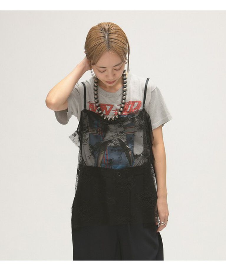 BEAMSBOY「maturely / トリコット シフォン レース キャミソール」|シャツ・ブラウス|