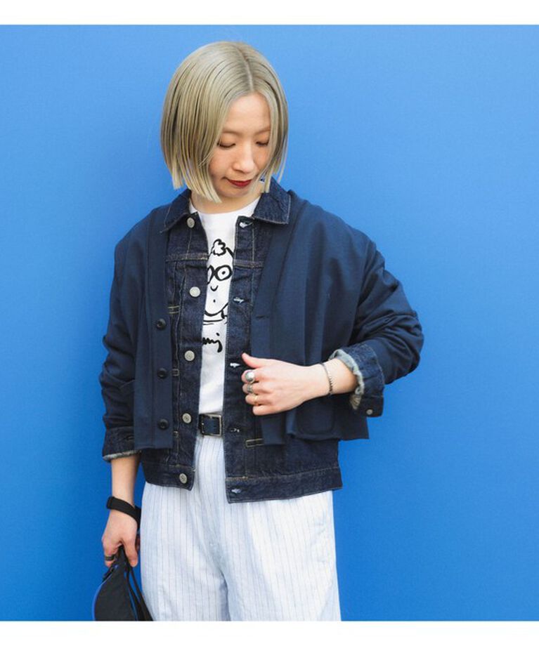 BEAMSBOY「カットオフ Vネック カーディガン」|Tシャツ・カットソー|NAVY