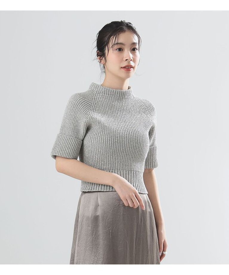 Demi-Luxe BEAMS 「AK+1 / ショート ラメ ニット」|ニット・セーター|