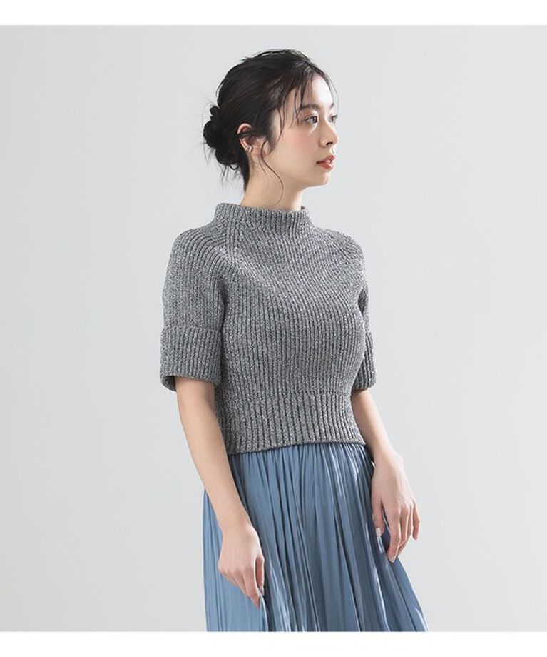 Demi-Luxe BEAMS 「AK+1 / ショート ラメ ニット」|ニット・セーター|