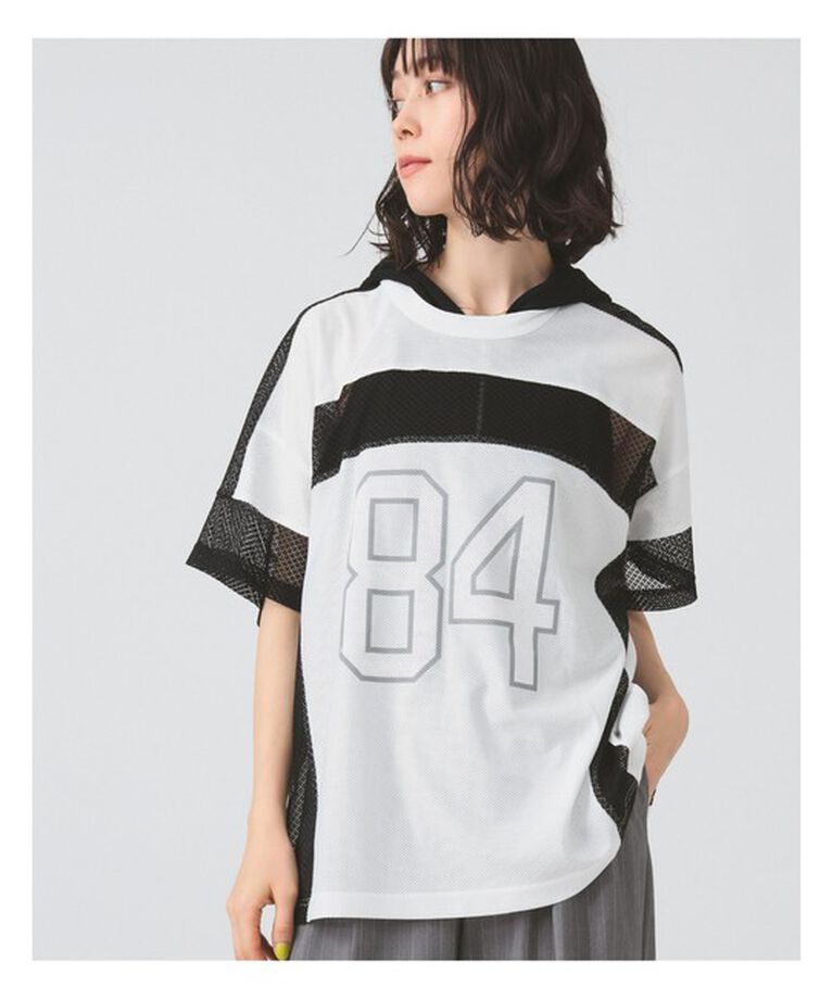 Ray BEAMS 「メッシュ ナンバーロゴ ビッグ Tシャツ」|Tシャツ・カットソー|