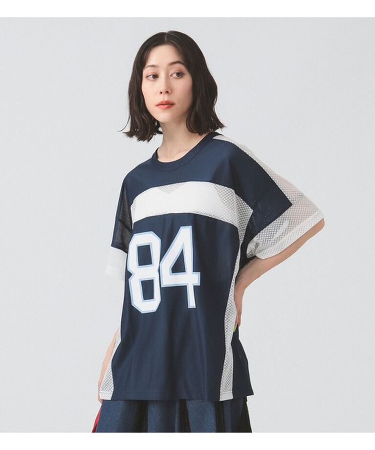 Ray BEAMS 「メッシュ ナンバーロゴ ビッグ Tシャツ」|Tシャツ・カットソー|NAVY