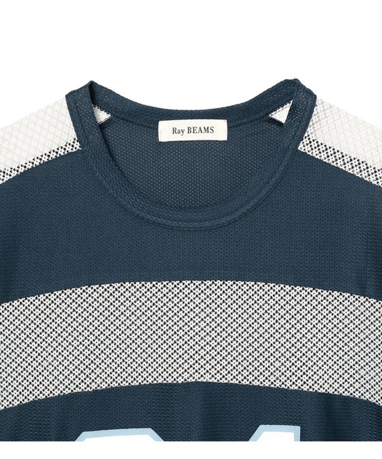 Ray BEAMS 「メッシュ ナンバーロゴ ビッグ Tシャツ」|Tシャツ・カットソー|