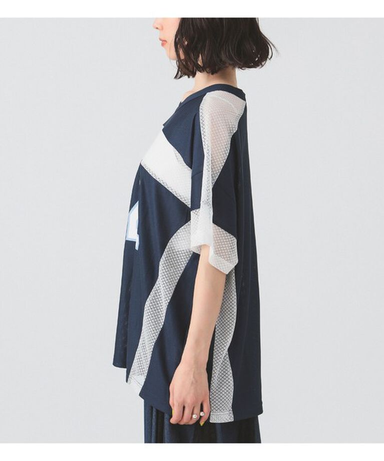 Ray BEAMS 「メッシュ ナンバーロゴ ビッグ Tシャツ」|Tシャツ・カットソー|