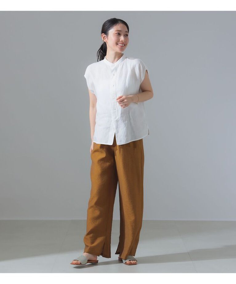 Demi-Luxe BEAMS 「レーヨン リネン ドローストリング パンツ」|チノ|
