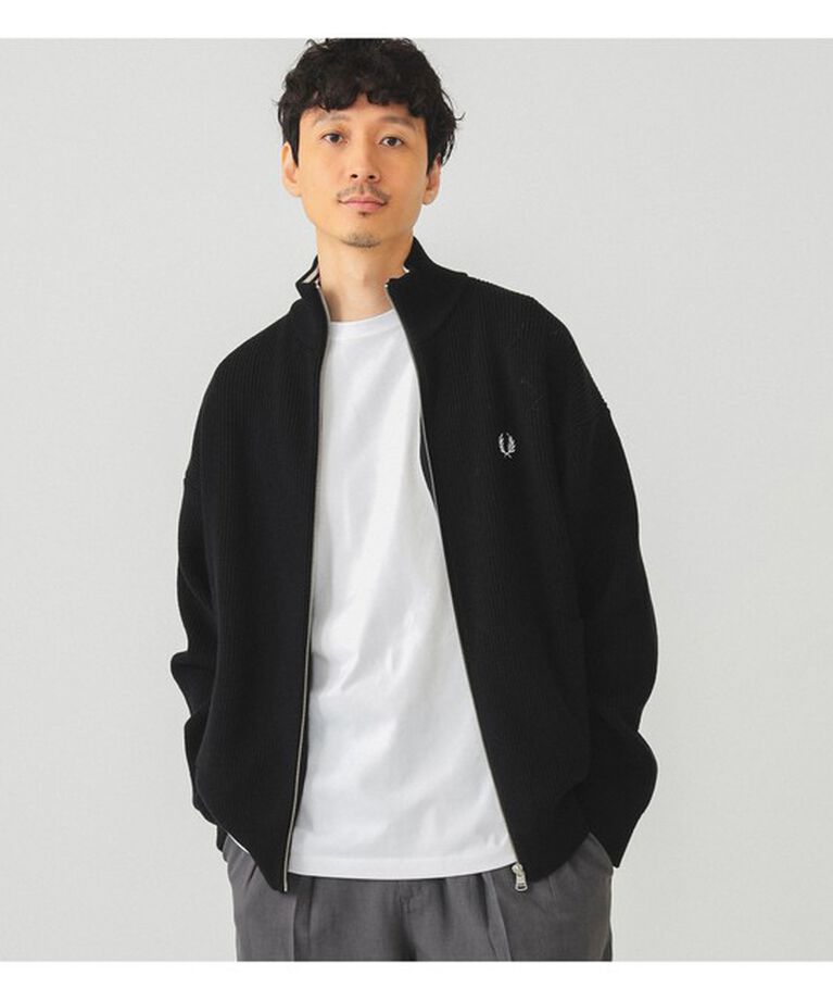 BEAMS「【別注】FRED PERRY / ドライバーズ ニット」|ニット・セーター|BLACK