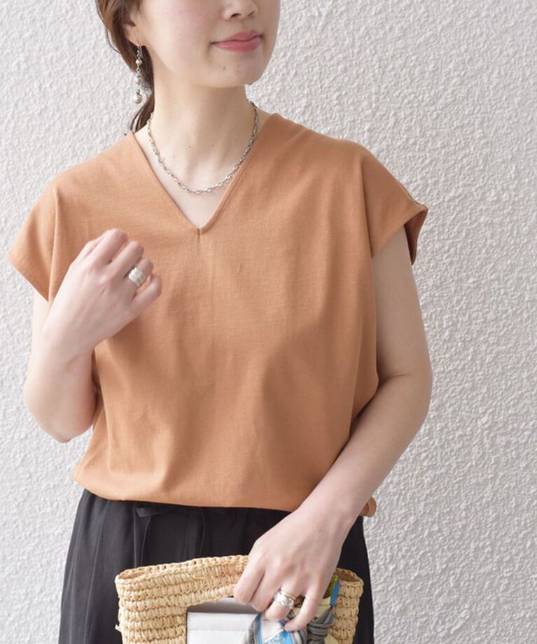SHIPS for women「* オーガニックコットン ネック コクーン TEE◇」|Tシャツ・カットソー|
