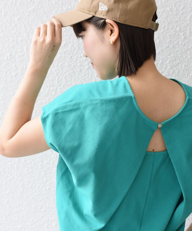 SHIPS for women「* オーガニックコットン ネック コクーン TEE◇」|Tシャツ・カットソー|グリーン