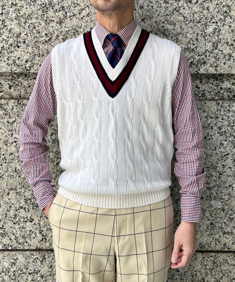 SHIPS「【Southwick別注】Alan Paine: Wool Cricket Vest」|ベスト・ジレ|