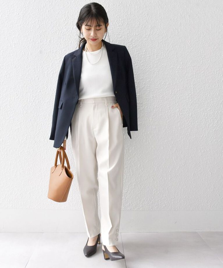 SHIPS any「SHIPS any: ドライツイル テーパード パンツ［NAVY BLUE］」|その他|