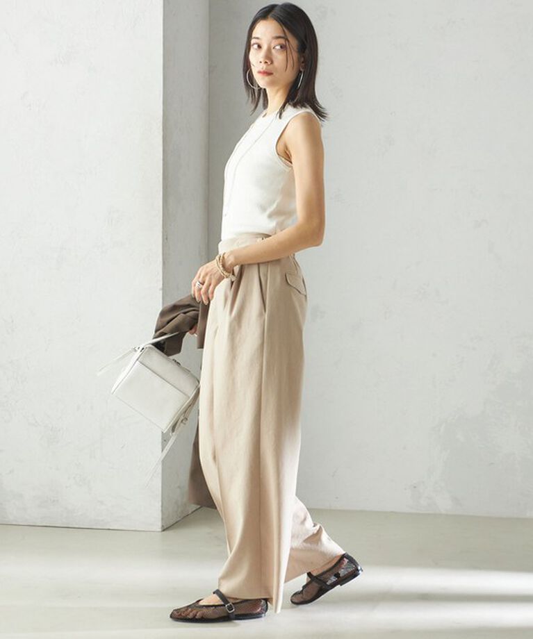 SHIPS for women「〈手洗い可能〉ラメ ノースリーブ ニット」|ニット・セーター|