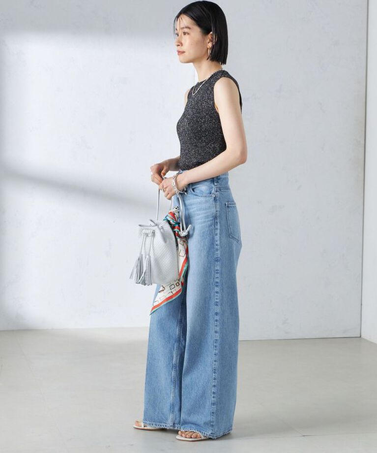 SHIPS for women「〈手洗い可能〉ラメ ノースリーブ ニット」|ニット・セーター|