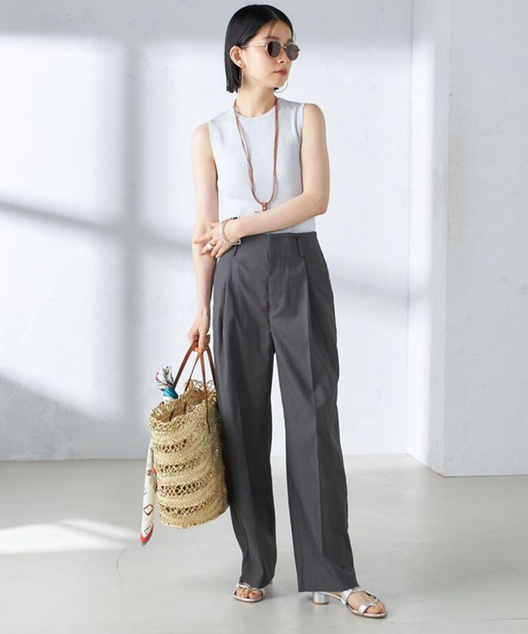 SHIPS for women「〈手洗い可能〉ラメ ノースリーブ ニット」|ニット・セーター|