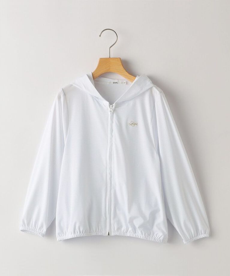 SHIPS KIDS「SHIPS KIDS:80～90cm /〈接触冷感/UVカット〉サンシェード フーディー」|パーカー|ホワイト