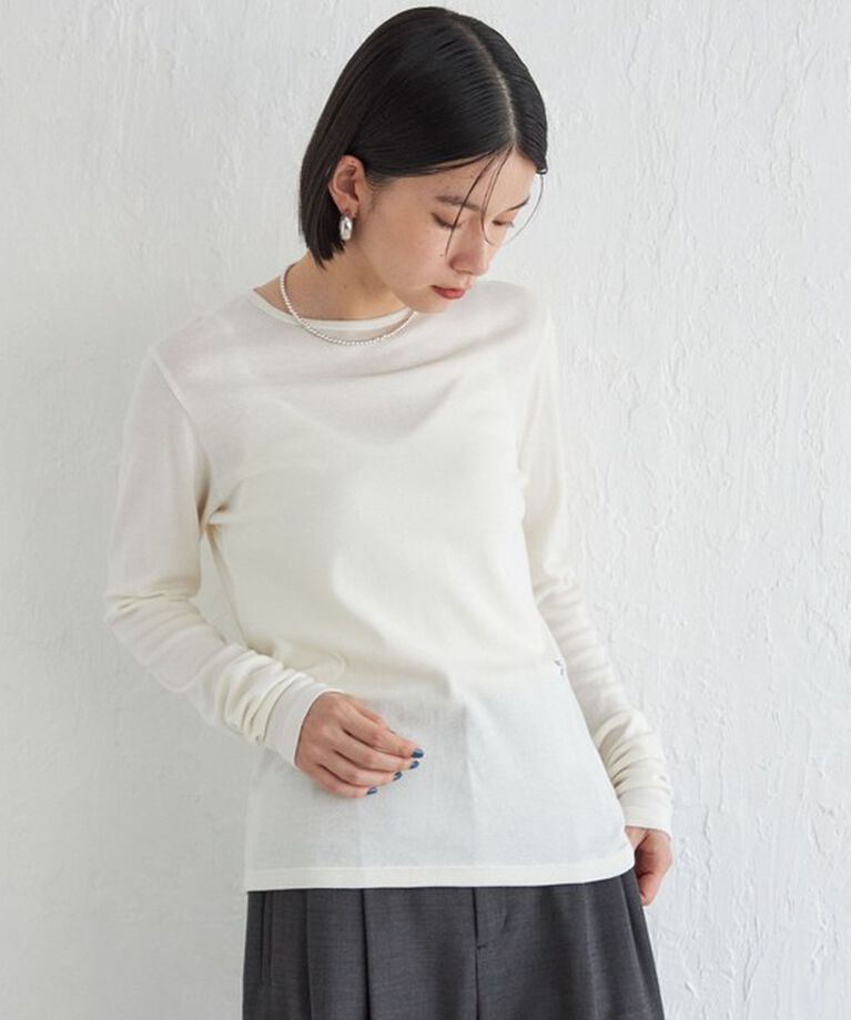 SHIPS for women「Wai＋:〈手洗い可能〉オーガニックコットン カットソー」|Tシャツ・カットソー|
