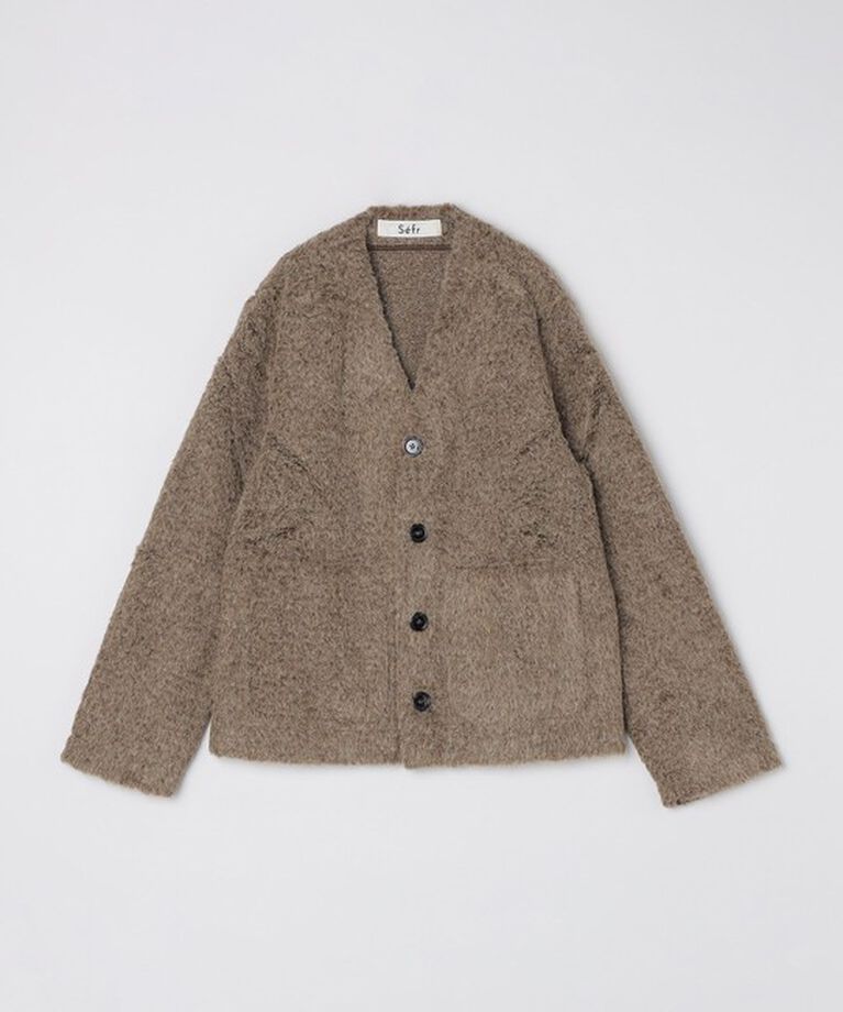 SHIPS「Sefr: ARLO CARDIGAN」|カーディガン|ライトブラウン